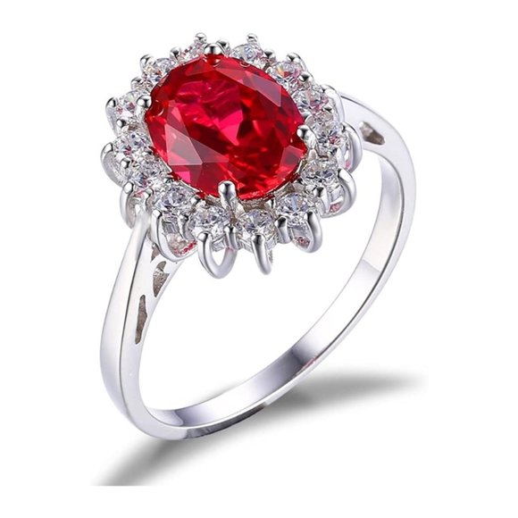 ❤️ Elegant 2.6ct Ruby Ring - 925 Sterling Silver 💍 - Picture 4 of 7